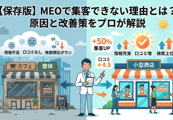 【保存版】MEOで集客できない理由とは？原因と改善策をプロが解説
